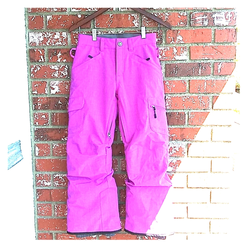 Girl Purple Ski Pants Almost New Size M(8)